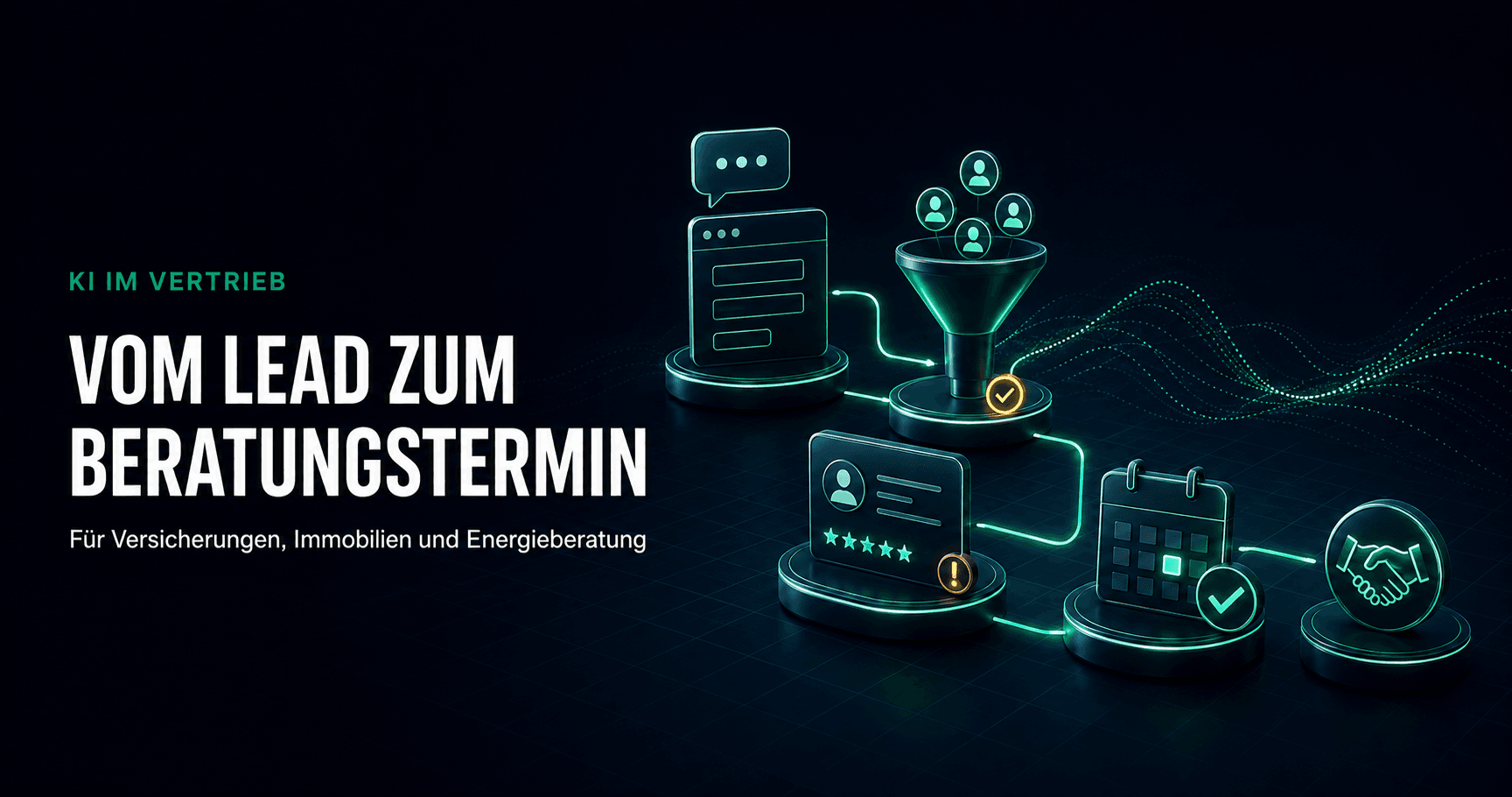 KI-Vertriebsprozess vom Website-Lead über Qualifizierung und CRM bis zum bestätigten Beratungstermin