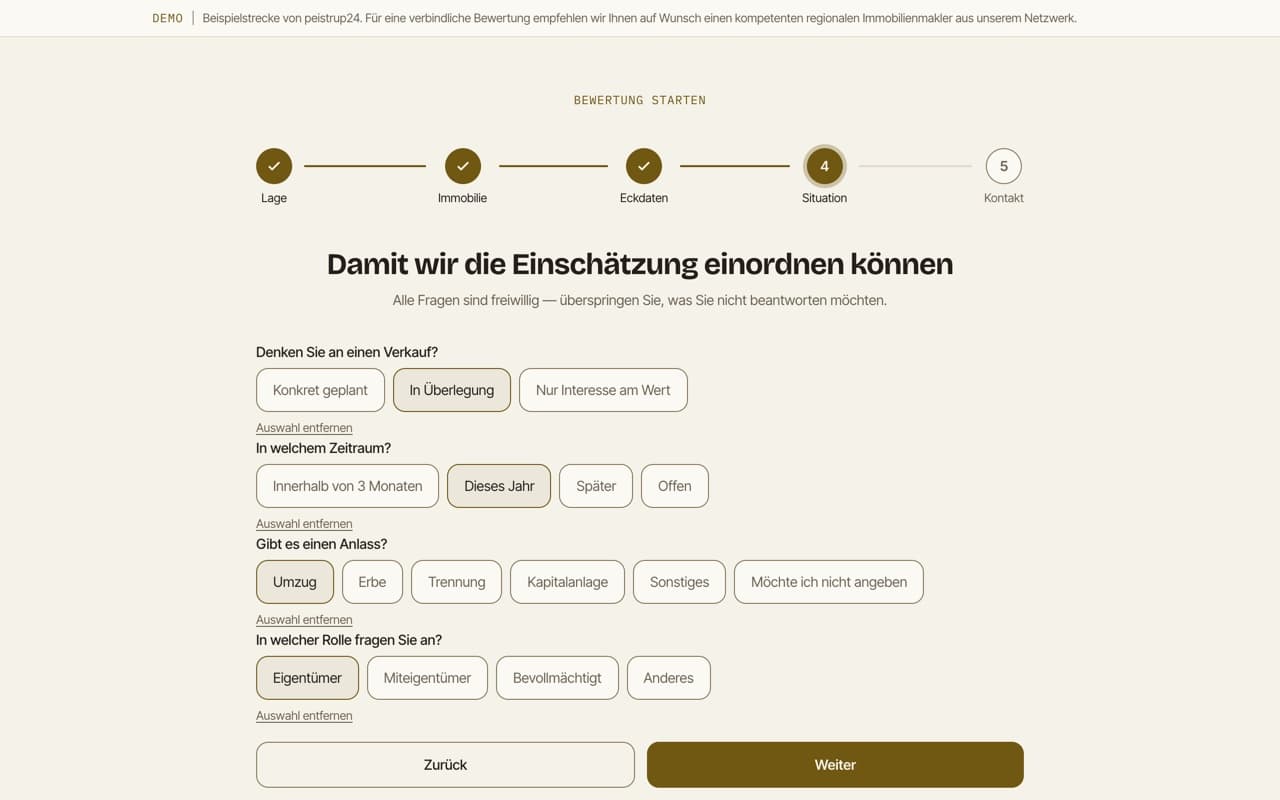 Screenshot: Immobilienbewertung (Ansicht 5)