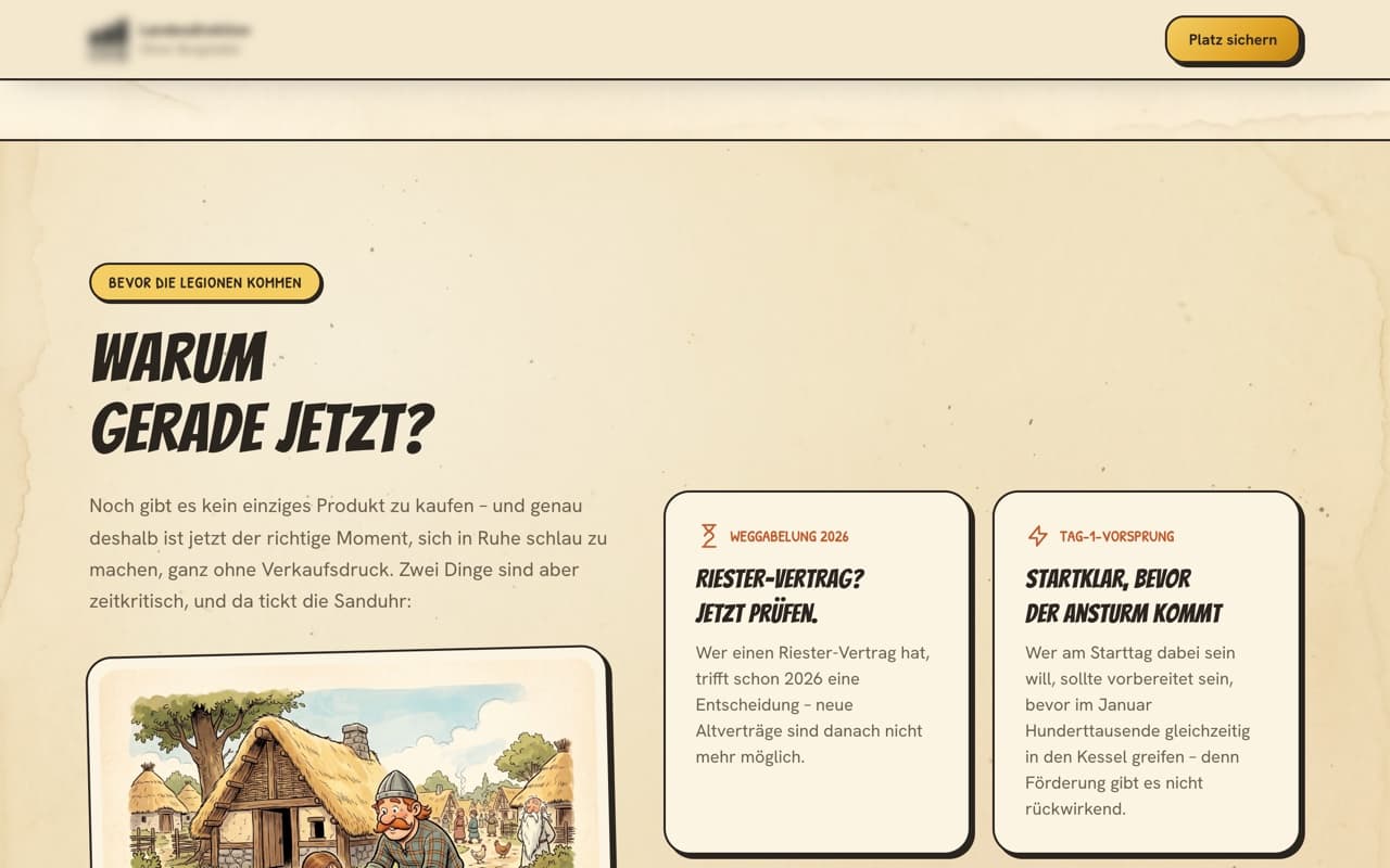 Screenshot: Zaubertrank-Kampagne (Ansicht 3)